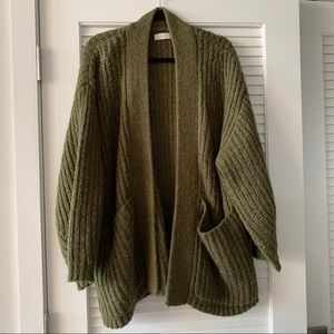 Oak and Fort olive cardigan